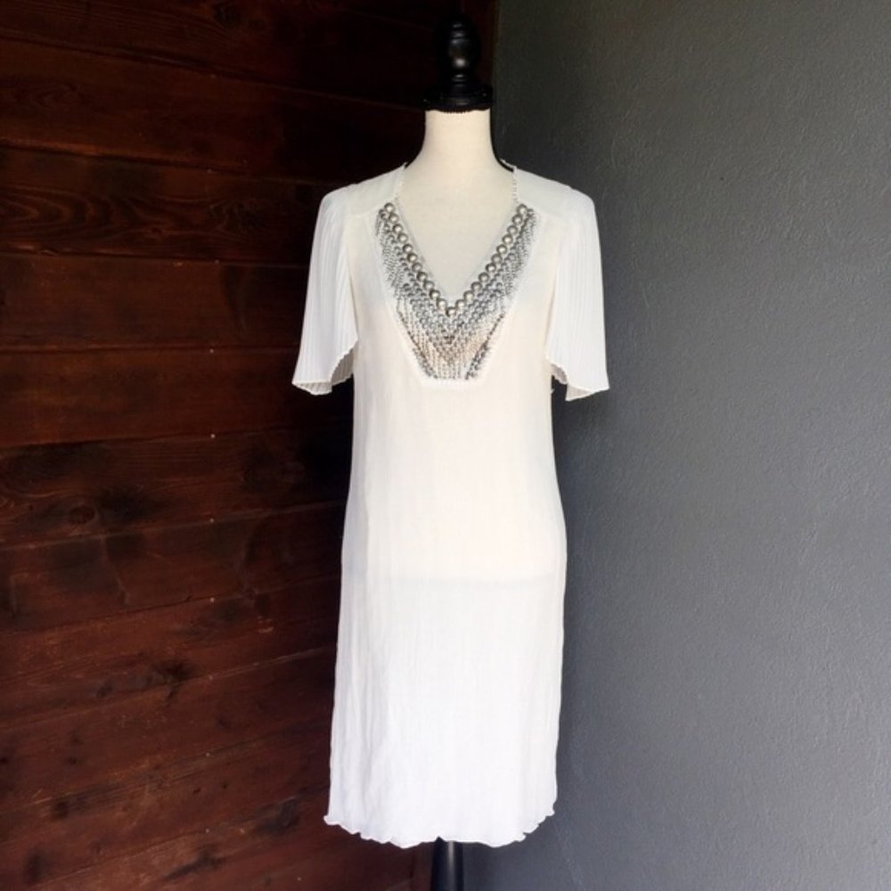 GHOST embellished silk honeymoon wedding dress